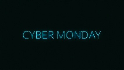 Cyber Monday glitch pixel banner. Cyber Monday retro futuristic glitchy text. CyberMonday pixelated sale web banner for advertising. Retail sale ad animation, online shopping, promo video. - Powered by Adobe