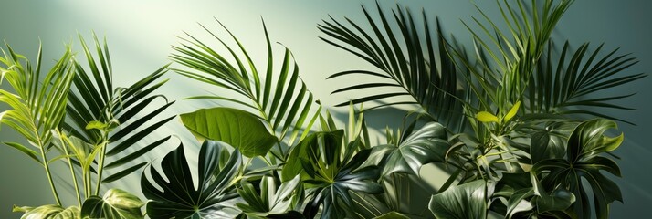 Aesthetic Palm Leaf On Shadow Sand  Banner, Banner Image For Website, Background abstract , Desktop Wallpaper