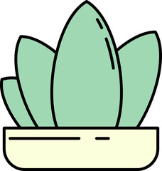 Plant in pot illustration