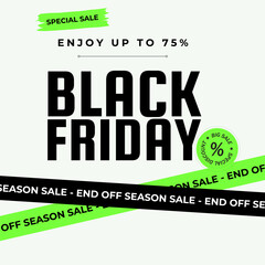 Big sale offer banner design, black friday special discount, fully editable vector eps 10 file format