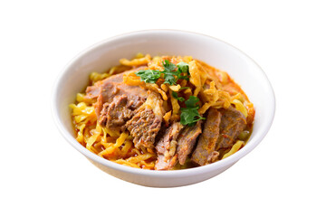 Northern Thai food (Khao Soi), Spicy curry noodles soup with chicken