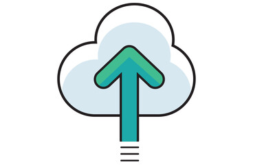 upload icon, Flat Icon, Vector Icon, Download,cloud storage symbol. Modern, simple flat vector illustration for web site or mobile app,Receive data from a remote storage signs,white