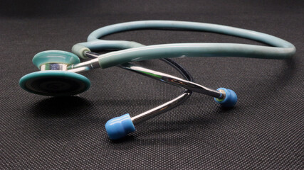 Close up of a blue Stethoscope