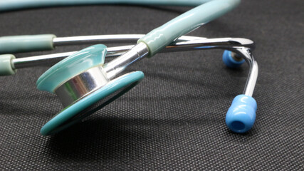 Close up of a blue Stethoscope