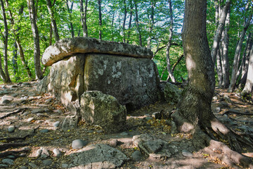 Ancient millennial dolmen in the forest