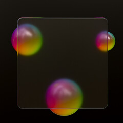 Colorful Glassmorphism Background, for UI design, Web design