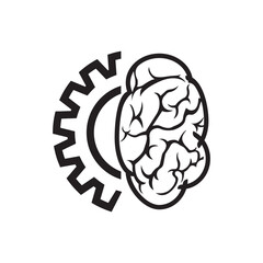 Brain logo icon design vector illustration