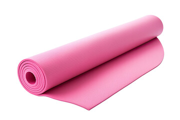 Pink Yoga Mat with White Background