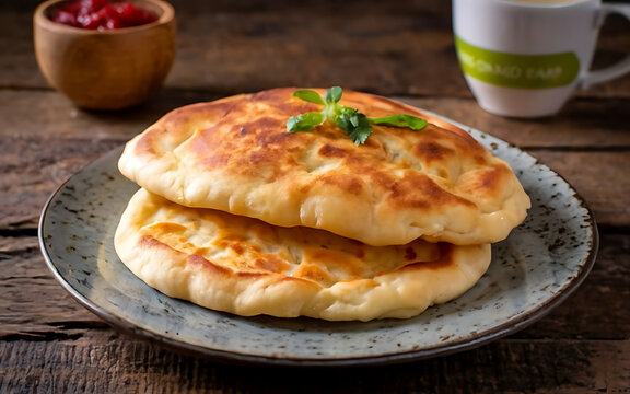 Capture the essence of Frybread in a mouthwatering food photography shot Generative AI