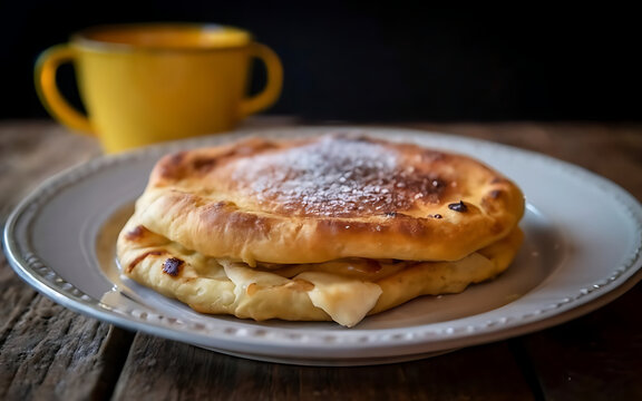 Capture the essence of Frybread in a mouthwatering food photography shot Generative AI
