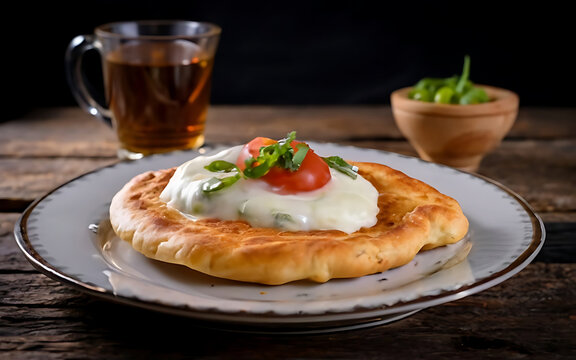 Capture the essence of Frybread in a mouthwatering food photography shot Generative AI