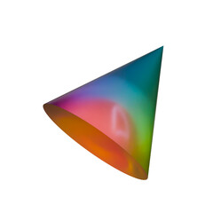 Colorful Geometric Shape 3D, Glassmorphism effect
