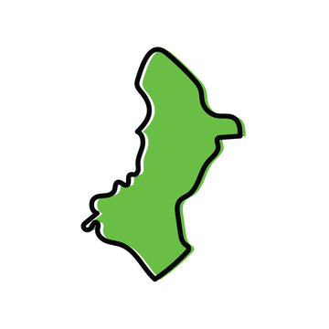 Central provinces map of Paraguay country.