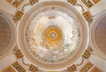 GENOVA, ITALY - MARCH 7, 2023: The cupola of the church Chiesa di San Sisto by Michel Cesare Danielli (1835-1837).
 - obrazy, fototapety, plakaty