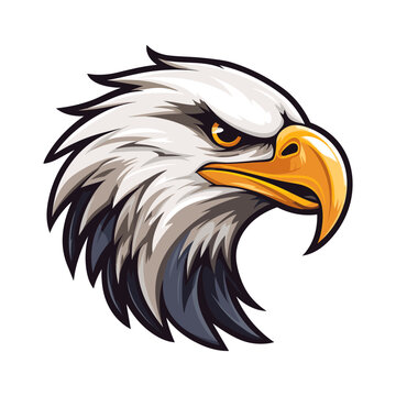 Eagle head mascot logo vector design