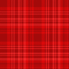 Red Tartan Plaid Pattern Seamless. Checkered fabric texture for flannel shirt, skirt, blanket
