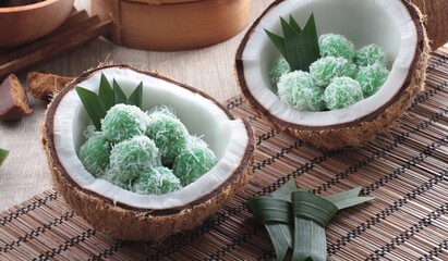 Klepon or kelepon, also known outside Java as onde-onde, is a snack of sweet rice cake balls filled...