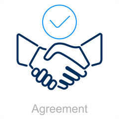 Agreement and deal icon concept