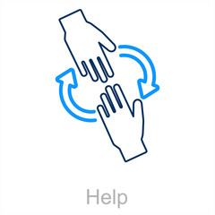 Obraz premium Help and solidarity icon concept