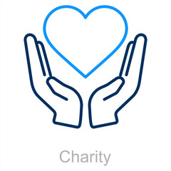 Charity and donate icon concept