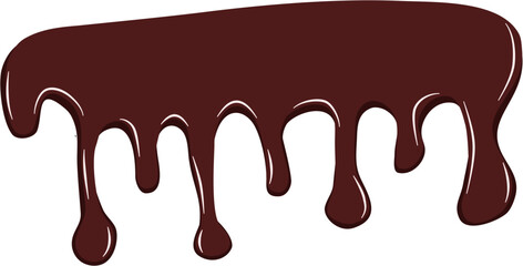 Melted chocolate dripping 