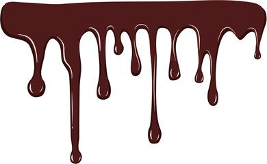 Melted chocolate dripping 