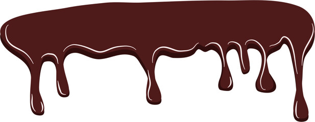 Melted chocolate dripping 