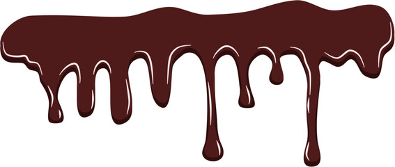 Melted chocolate dripping 
