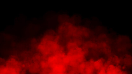 Abstract red smoke mist fog on a black background. Texture smoke background.