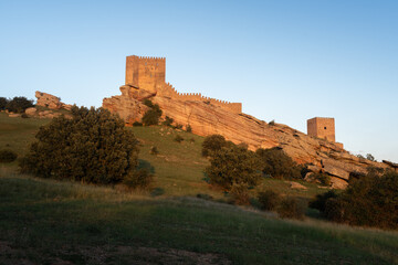 Obraz premium Zafra castle, Guadalajara province in Spain