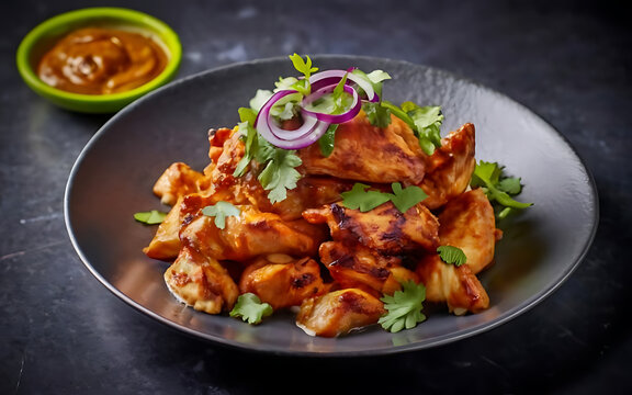 Capture the essence of Mafe in a mouthwatering food photography shot Generative AI
