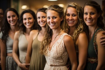 Pregnant woman smiling at her growing belly, cherishing the joy of maternity