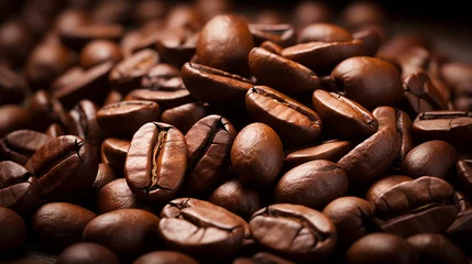 Foto op Plexiglas coffee beans background HD 8K wallpaper Stock Photographic Image  © AA