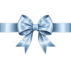 Blue Ribbon Bow on isolated background,Shiny Elegance for Celebrations and Victories.Created with Generative AI technology.