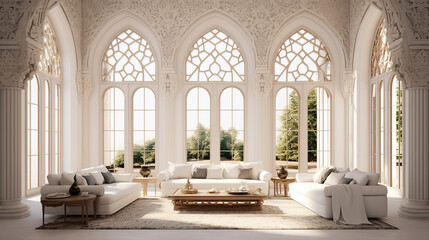 luxury eastern interior design of modern living room