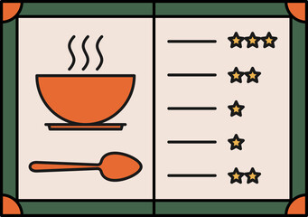 Restaurant menu illustration