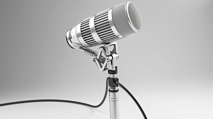 Podcast mic background illustrations on a white background