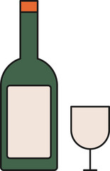 Wine bottle illustration