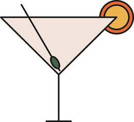 Glass of vodka illustration