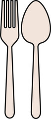 Spoon fork illustration