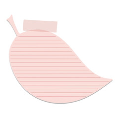 Leaf-Shaped Stationery Paper with Adhesive Tape. Can be used as a Text Frame.