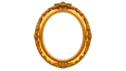 Wandcirkels aluminium antique gold frame © in