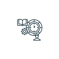 Time blocking outline icon. Monochrome simple sign from productivity collection. Time blocking icon for logo, templates, web design and infographics.