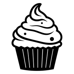 Simple Icon Illustration of Cupcake. SVG Vector