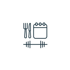 Daily routine outline icon. Monochrome simple sign from productivity collection. Daily routine icon for logo, templates, web design and infographics.