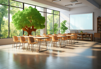 Classroom Bathed in Natural Light