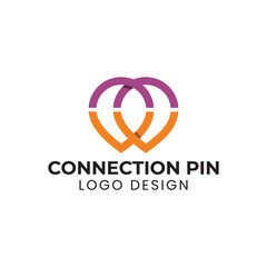Fototapeta premium connection pin logo