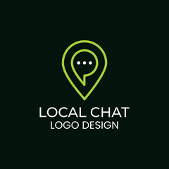 local chat logo vector template