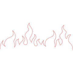 One Line Art Fire