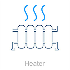 Heater and gyser icon concept